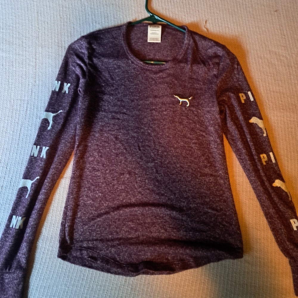 Victoria's Secret PINK Purple Long Sleeve Shirt